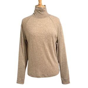 Vince Women's Beige Wool Blend Turtleneck Sweater